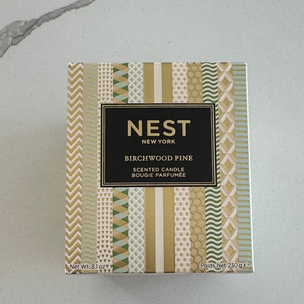 NEST Fragrances Birchwood Pine Candle - Gold and Cream